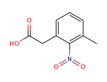 Molecular Structure of 18710-86-6 (2-nitro-3-Methyl-benzeneacetic acid)