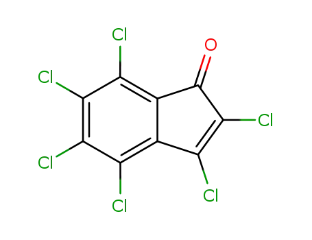 Molecular Structure of 53135-87-8 (2,3,4,5,6,7-hexachloro-1H-inden-1-one)