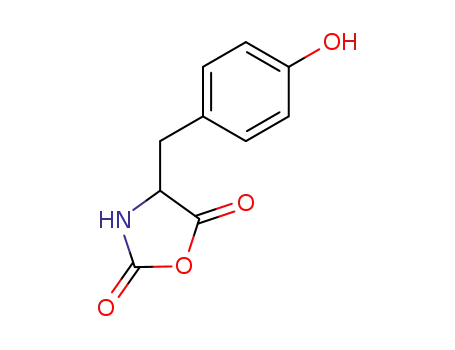Molecular Structure of 34487-86-0 (4-[(4-hydroxyphenyl)methyl]oxazolidine-2,5-dione)