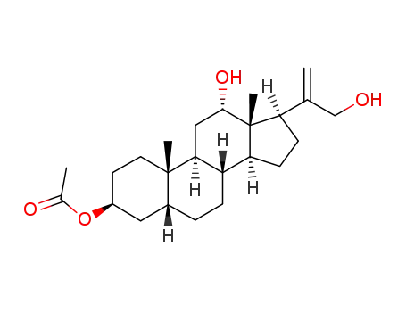 Molecular Structure of 80680-82-6 (20-Methylen-5β-pregnan-3β,12α,21-triol-3-acetat)