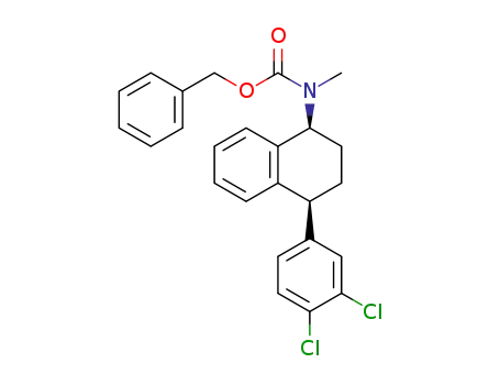 Molecular Structure of 1346228-89-4 (benzyl (1S,4S)-4-(3,4-dichlorophenyl)-1,2,3,4-tetrahydronaphthalen-1-yl(methyl)carbamate)