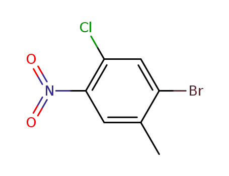 Molecular Structure of 40371-64-0 (2-Bromo-4-chloro-5-nitrotoluene)
