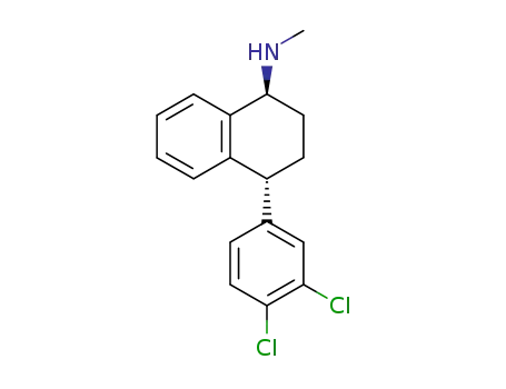 Molecular Structure of 91797-60-3 (trans-(1S,4R)-N-methyl-4-(3,4-dichlorophenyl)-1,2,3,4-tetrahydro-1-naphthalenamine)