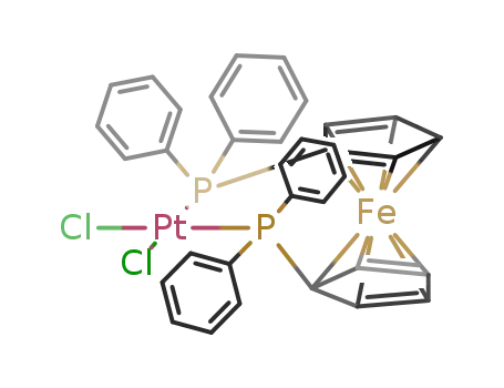 Molecular Structure of 104413-90-3 (PtCl<sub>2</sub>[1,1'-bis(diphenylphosphino)ferrocene])