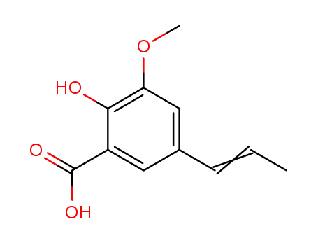 (E)-2-Hydroxy-3-methoxy-5-(prop-1-en-1-yl)benzoic acid