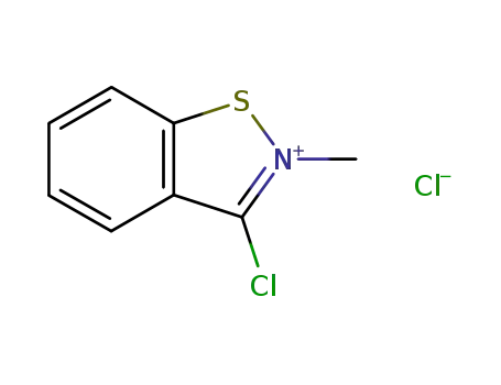 Molecular Structure of 4163-05-7 (3-Chlor-2-methyl-1,2-benzisothiazoliumchlorid)