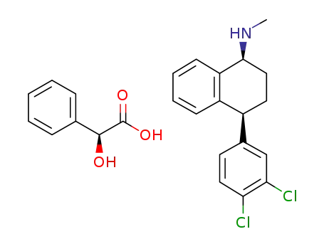 Molecular Structure of 1357380-69-8 ((1S,4S)-sertraline*(S)-mandelic acid)