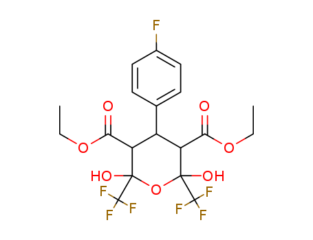 2H-Pyran-3,5-dicarboxylic acid, tetrahydro-2,6-dihydroxy-4-(4-fluorophenyl)-2,6-bis(trifluoromethyl)-, diethyl ester