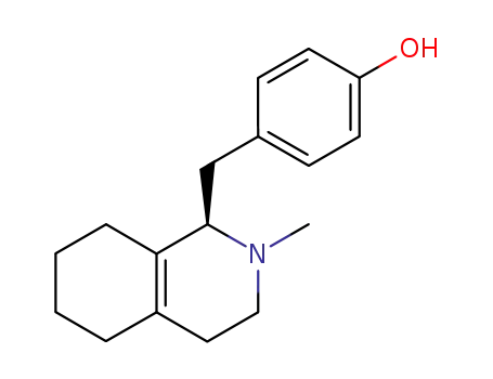 Molecular Structure of 67553-46-2 (Phenol,4-[(1,2,3,4,5,6,7,8-octahydro-2-methyl-1-isoquinolinyl)methyl]-, (R)- (9CI))