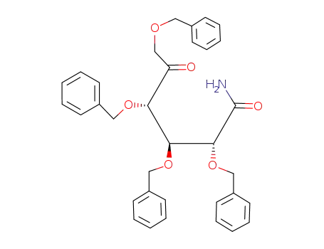 Molecular Structure of 76670-94-5 (2,3,4,6-tetra-O-benzyl-5-dehydro-5-oxo-D-gluconamide)