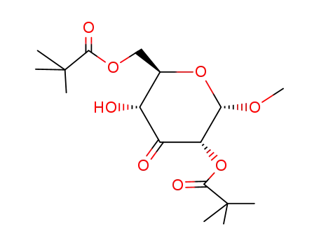 Molecular Structure of 90213-79-9 ((2S,3S,5R,6R)-5-hydroxy-2-methoxy-4-oxo-6-(pivaloyloxymethyl)tetrahydro-2H-pyran-3-yl pivalate)