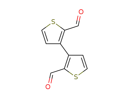 Molecular Structure of 40306-89-6 ([3,3'-Bithiophene]-2,2'-dicarboxaldehyde)