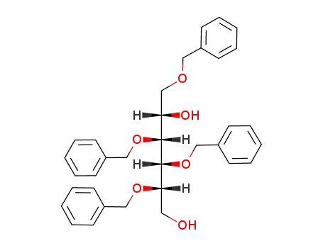 Molecular Structure of 78136-16-0 ((2S,3R,4R,5S)-2,3,4,6-tetrakis(benzyloxy)hexane-1,5-diol)