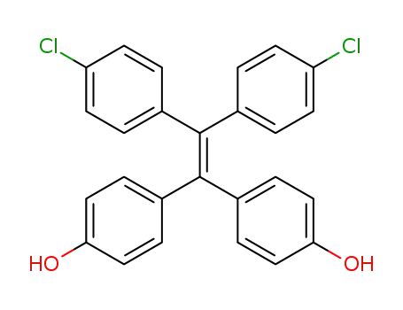 Molecular Structure of 126659-22-1 (1,1-di(p-chlorophenyl)-2,2-di(p-hydroxyphenyl)ethylene)