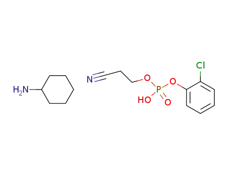 Phosphoric acid, mono(2-chlorophenyl) mono(2-cyanoethyl) ester,
compd. with cyclohexanamine (1:1)