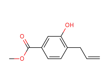 Molecular Structure of 79950-41-7 (methyl 3-hydroxy-4-(2-propenyl)benzoate)