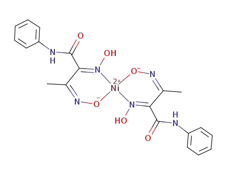 Molecular Structure of 29204-84-0 (bis[2,3-bis(hydroxyimino)-N-phenylbutyramidato-N2,N3]nickel)
