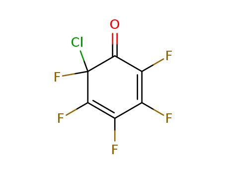 Molecular Structure of 29897-30-1 (2,4-Cyclohexadien-1-one, 6-chloro-2,3,4,5,6-pentafluoro-)