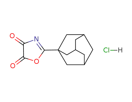 Molecular Structure of 19925-58-7 (2-adamantan-1-yl-oxazole-4,5-dione; hydrochloride)