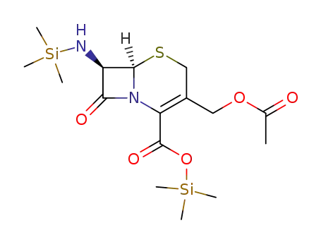 5-Thia-1-azabicyclo[4.2.0]oct-2-ene-2-carboxylic acid,
3-[(acetyloxy)methyl]-8-oxo-7-[(trimethylsilyl)amino]-, trimethylsilyl ester,
(6R,7R)-