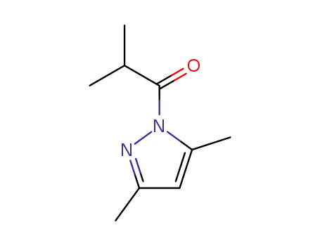 Molecular Structure of 155688-65-6 (1-(2'-Methyl)propanoyl-3,5-dimethylpyrazole)