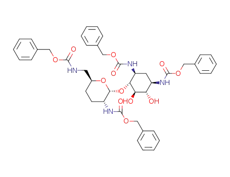 Molecular Structure of 42801-36-5 (1,3,2',6'-tetrakis-N-benzyloxycarbonylgentamine C<sub>1a</sub>)