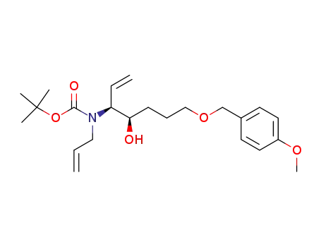 N-tert-butyloxycarbonyl-7-[(4-methoxyphenyl)methoxy]-(4R)-hydroxy-(3S)-allylaminohept-1-ene
