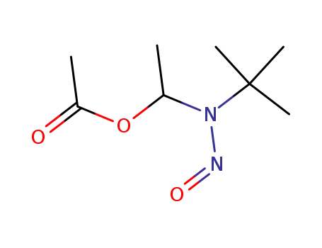 Molecular Structure of 81264-59-7 (1-((1-Dimethylethyl)nitrosoamino)ethanol acetate (ester))