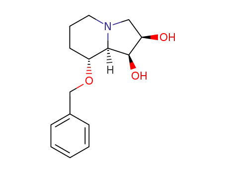 Molecular Structure of 162470-36-2 ((-)-8-benzyloxy-swainsonine)