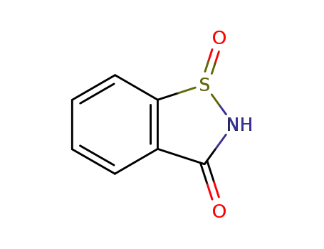 Molecular Structure of 14599-38-3 (1,2-Benzisothiazol-3(2H)-one, 1-oxide)