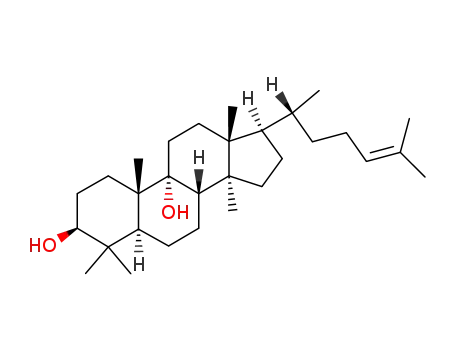 Molecular Structure of 69637-82-7 (Lanost-24-ene-3β,9α-diol)