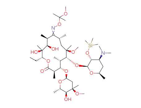 Molecular Structure of 119685-39-1 (6-O-methyl-2',4-bis(trimethylsilyl)-erythromycin A 9-O-(2-methoxyprop-2-yl)oxime)