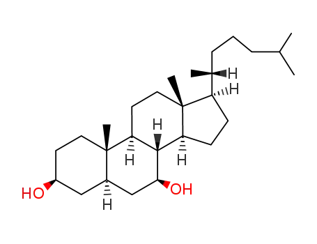 Molecular Structure of 566-25-6 (7Beta-hydroxycholestanol)