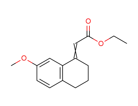 Molecular Structure of 6836-20-0 (ethyl (7-methoxy-1,2,3,4-tetrahydro-1-naphthalenylidene)acetate)