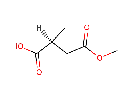 Molecular Structure of 111266-27-4 ((S)-4-Methoxy-2-Methyl-4-oxobutanoic Acid)