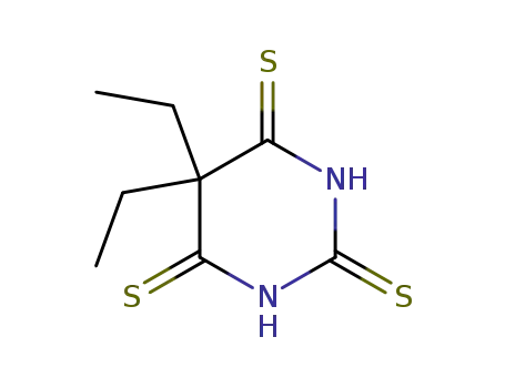 Molecular Structure of 7729-77-3 (2,4,6(1H,3H,5H)-Pyrimidinetrithione, 5,5-diethyl-)