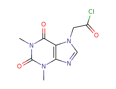 Molecular Structure of 40421-16-7 (1,2,3,6-tetrahydro-1,3-dimethyl-2,6-dioxo-7H-purine-7-acetyl chloride)