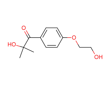 Molecular Structure of 106797-53-9 (2-Hydroxy-4'-(2-hydroxyethoxy)-2-methylpropiophenone)