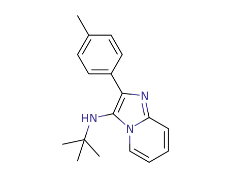 Molecular Structure of 518015-60-6 (N-tert-butyl-2-p-tolyl-1H-imidazo[1,2-a]pyridine-3-amine)
