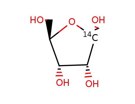 Molecular Structure of 19214-82-5 (<1-14C>-D-ribose)