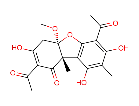 1(4H)-Dibenzofuranone,2,6-diacetyl-4a,9b-dihydro-3,7,9-trihydroxy-4a-methoxy-8,9b-dimethyl-,(4aR,9bR)-