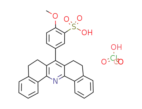 Molecular Structure of 92445-40-4 (2-Methoxy-5-(5,6,8,9-tetrahydro-dibenzo[c,h]acridin-7-yl)-benzenesulfonic acid; compound with perchloric acid)