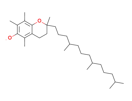 Molecular Structure of 83376-94-7 (2H-1-Benzopyran-6-yloxy,
3,4-dihydro-2,5,7,8-tetramethyl-2-(4,8,12-trimethyltridecyl)-)