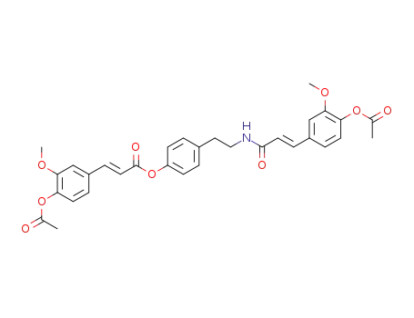 Molecular Structure of 76733-94-3 (N,O-di-(trans-acetylferuloyl)-tyramine)