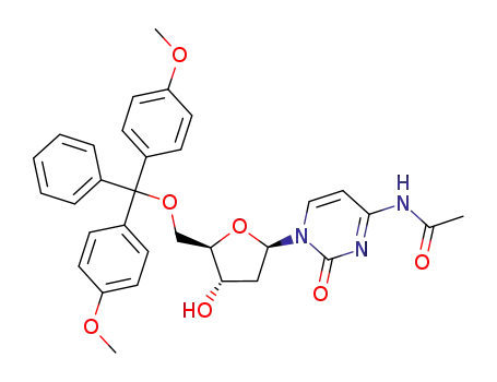 Molecular Structure of 100898-63-3 (5'-O-(4,4'-DIMETHOXYTRITYL)-N4-ACETYL-2'-DEOXYCYTIDINE)