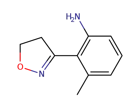 Molecular Structure of 250592-89-3 (2-(4,5-dihydro-1,2-oxazol-3-yl)-3-methylaniline)