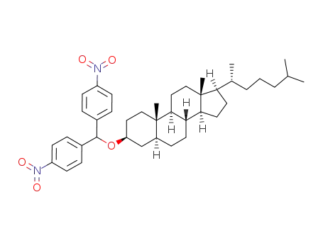 (3S,5S,8R,9S,10S,13R,14S,17R)-3-[Bis-(4-nitro-phenyl)-methoxy]-17-((R)-1,5-dimethyl-hexyl)-10,13-dimethyl-hexadecahydro-cyclopenta[a]phenanthrene