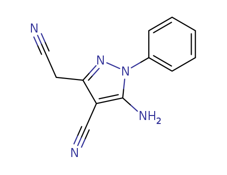 1H-Pyrazole-3-acetonitrile,5-amino-4-cyano-1-phenyl- cas  7152-40-1