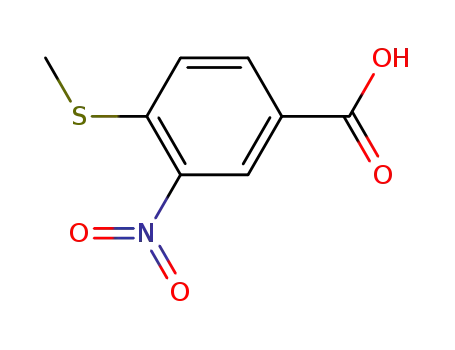 Molecular Structure of 64399-24-2 (4-(METHYLTHIO)-3-NITROBENZOIC ACID)