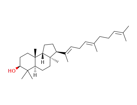 Molecular Structure of 1203607-73-1 ((13αH)-isomalabarica-14E,17E,21-trien-3β-ol)
